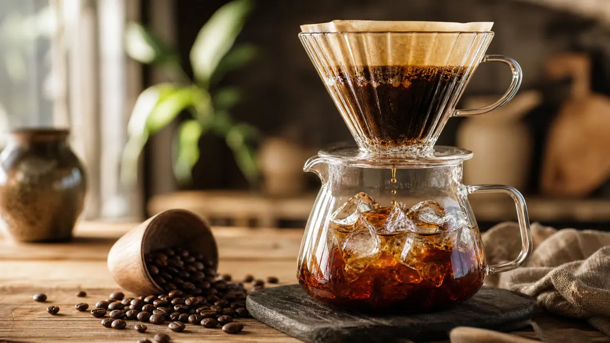 Café Filtrado com Gelo Japonês: Como Fazer o Método com Mais Doçura e Clareza