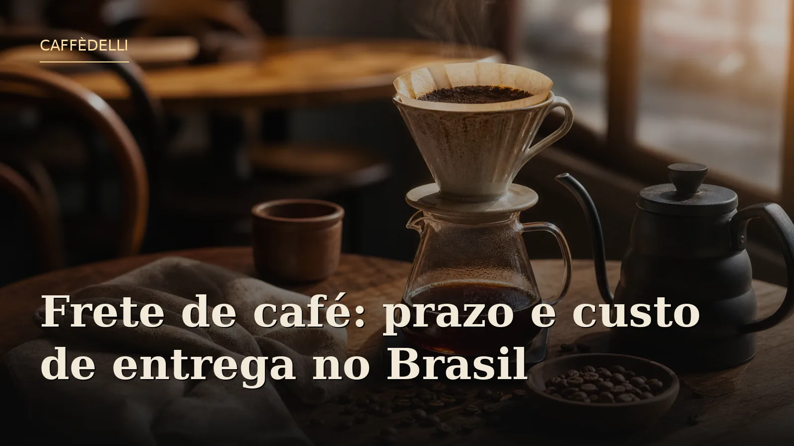 Frete de café: prazo e custo de entrega no Brasil