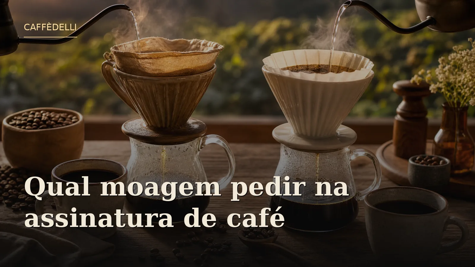 Qual moagem pedir na assinatura de café