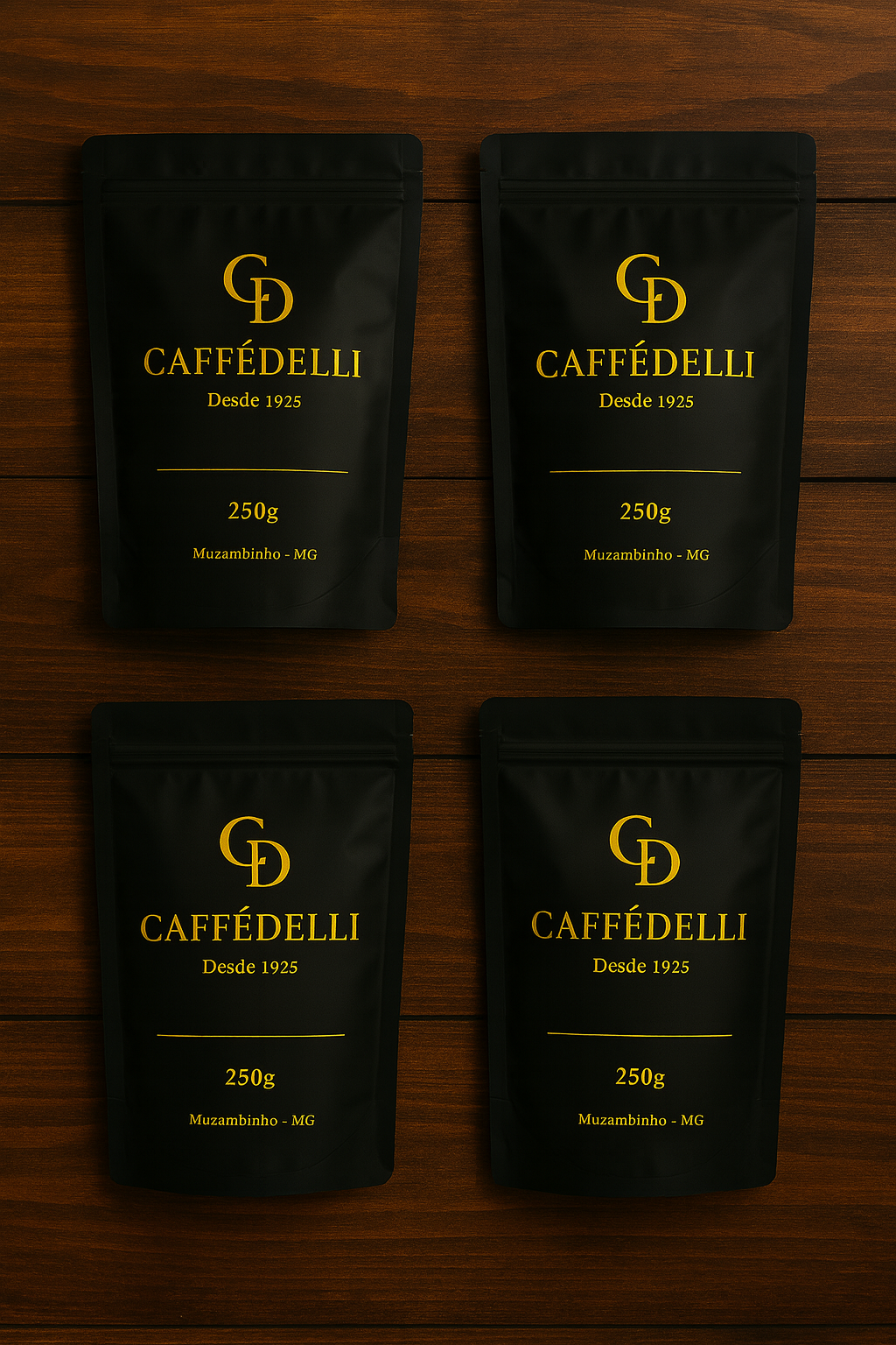 Kit Caffédelli 4×250g – Café Especial em Grãos (1kg Total)